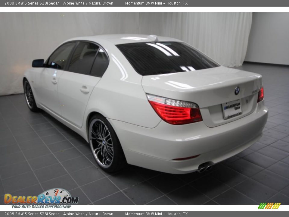 2008 BMW 5 Series 528i Sedan Alpine White / Natural Brown Photo #9