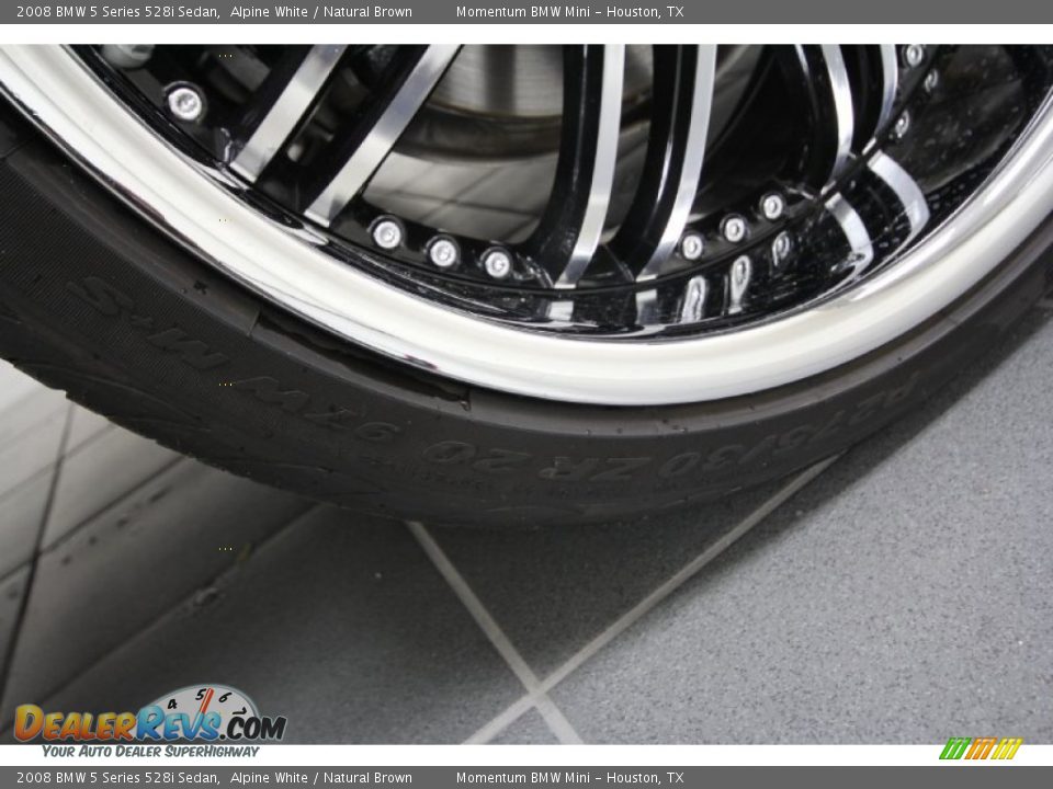 2008 BMW 5 Series 528i Sedan Alpine White / Natural Brown Photo #14