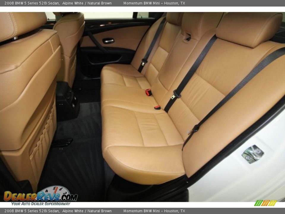 2008 BMW 5 Series 528i Sedan Alpine White / Natural Brown Photo #18