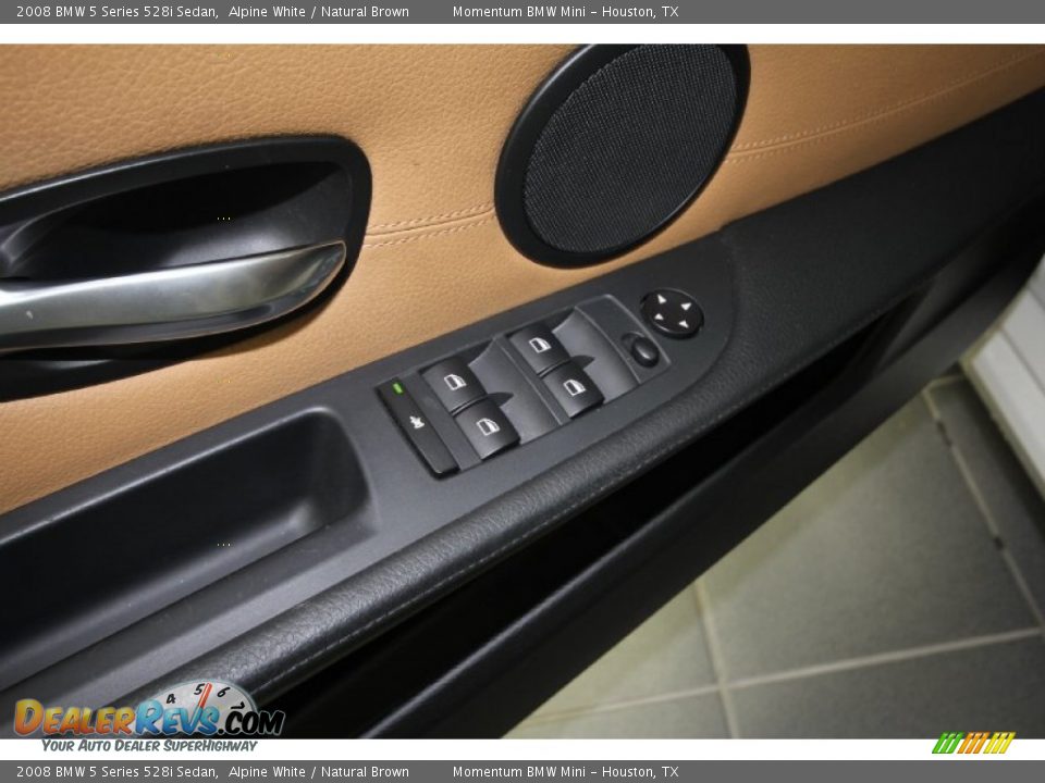 2008 BMW 5 Series 528i Sedan Alpine White / Natural Brown Photo #20