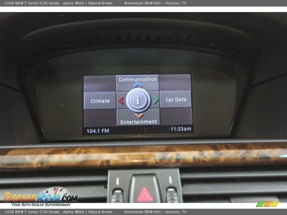 2008 BMW 5 Series 528i Sedan Alpine White / Natural Brown Photo #24