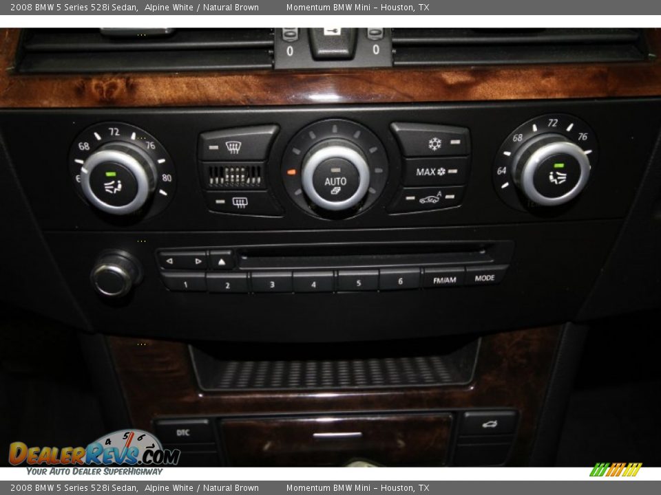2008 BMW 5 Series 528i Sedan Alpine White / Natural Brown Photo #25