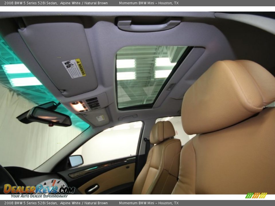 2008 BMW 5 Series 528i Sedan Alpine White / Natural Brown Photo #34