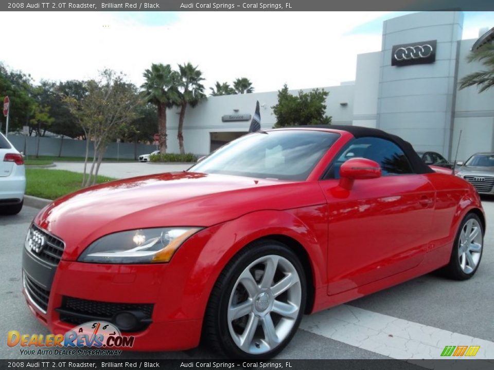2008 Audi TT 2.0T Roadster Brilliant Red / Black Photo #1
