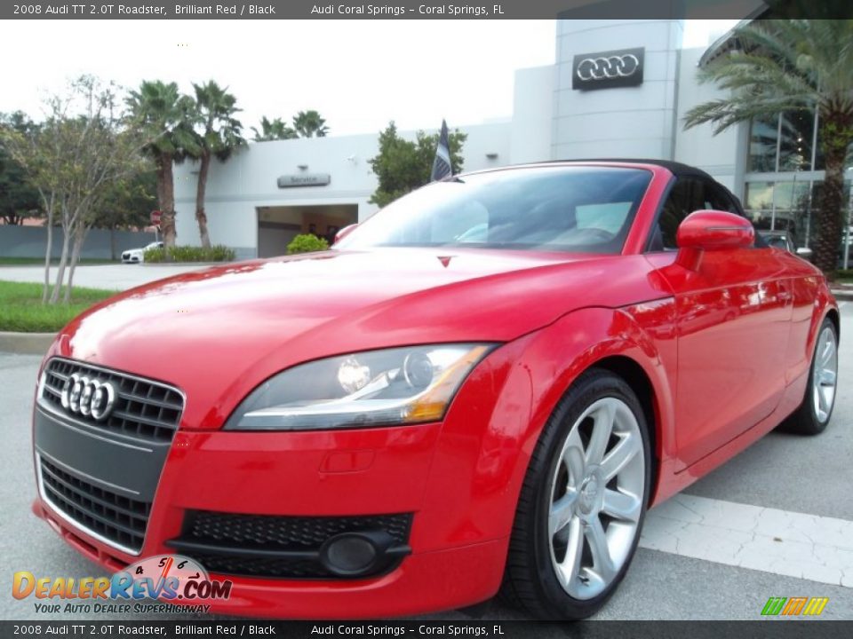 2008 Audi TT 2.0T Roadster Brilliant Red / Black Photo #2