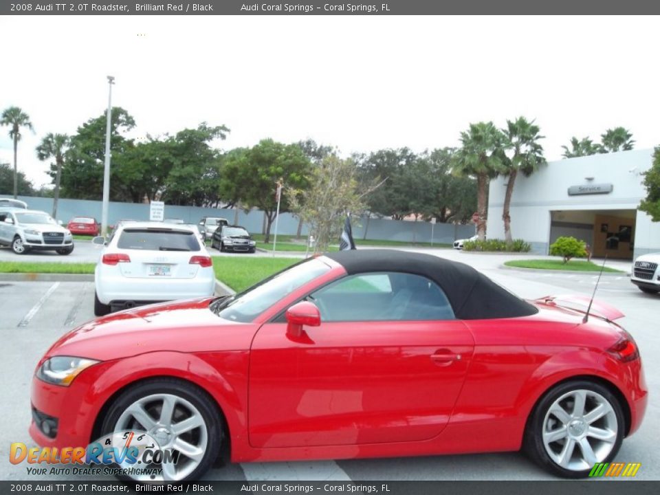 2008 Audi TT 2.0T Roadster Brilliant Red / Black Photo #5