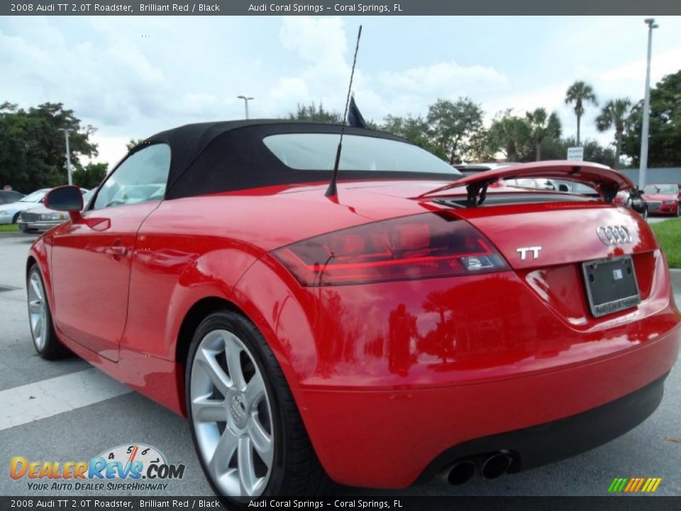 2008 Audi TT 2.0T Roadster Brilliant Red / Black Photo #6