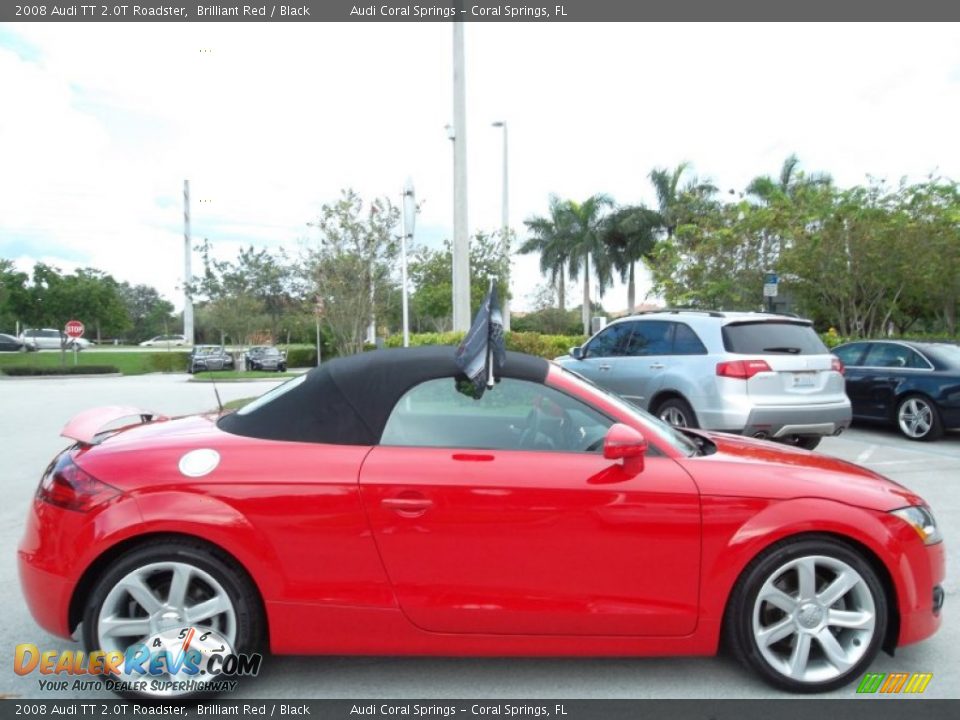 2008 Audi TT 2.0T Roadster Brilliant Red / Black Photo #12