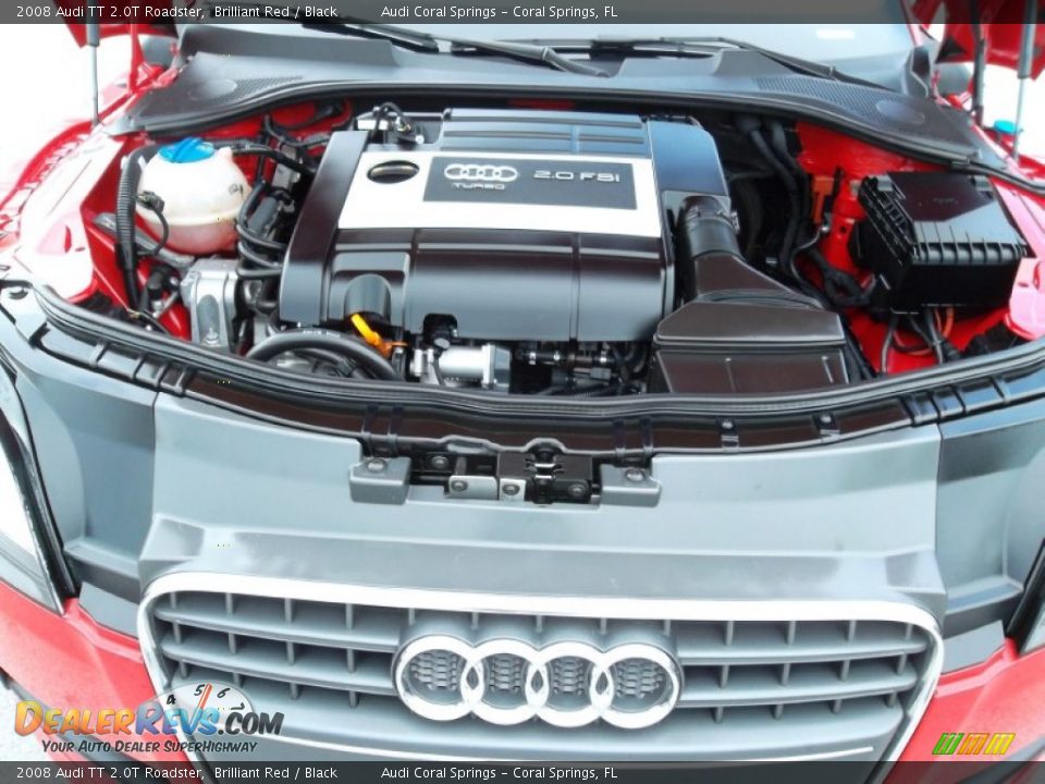 2008 Audi TT 2.0T Roadster Brilliant Red / Black Photo #29