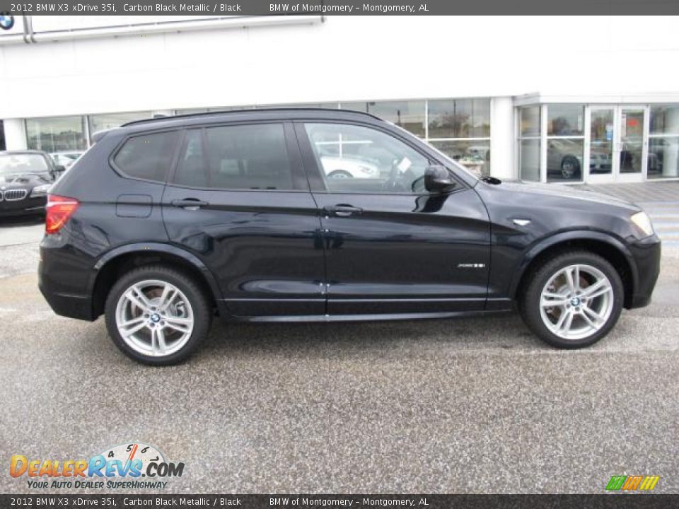 2012 BMW X3 xDrive 35i Carbon Black Metallic / Black Photo #2