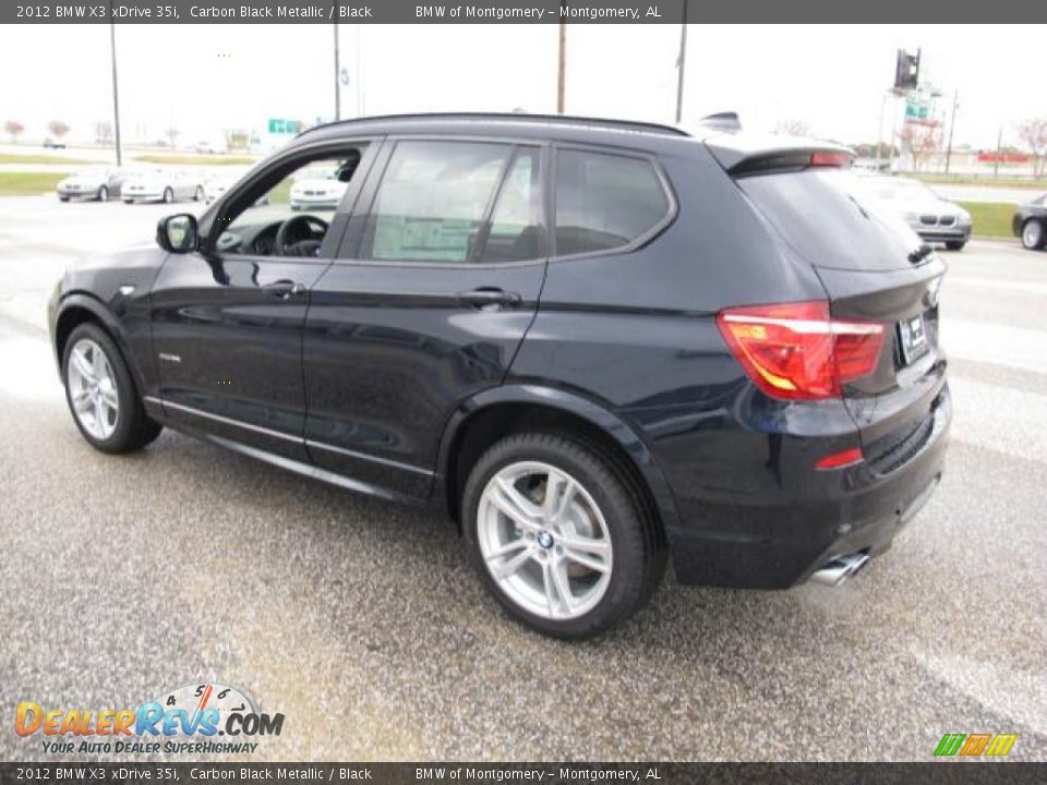 2012 BMW X3 xDrive 35i Carbon Black Metallic / Black Photo #3