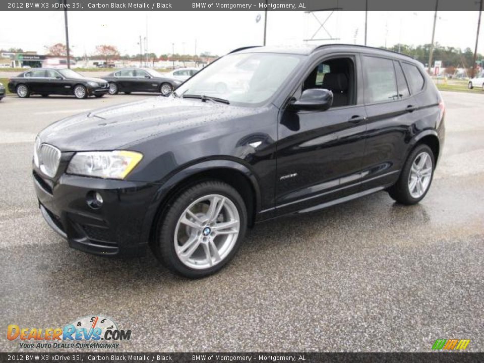 2012 BMW X3 xDrive 35i Carbon Black Metallic / Black Photo #4