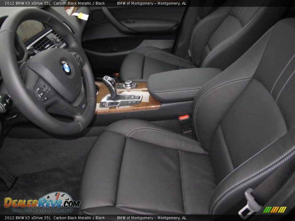 2012 BMW X3 xDrive 35i Carbon Black Metallic / Black Photo #9