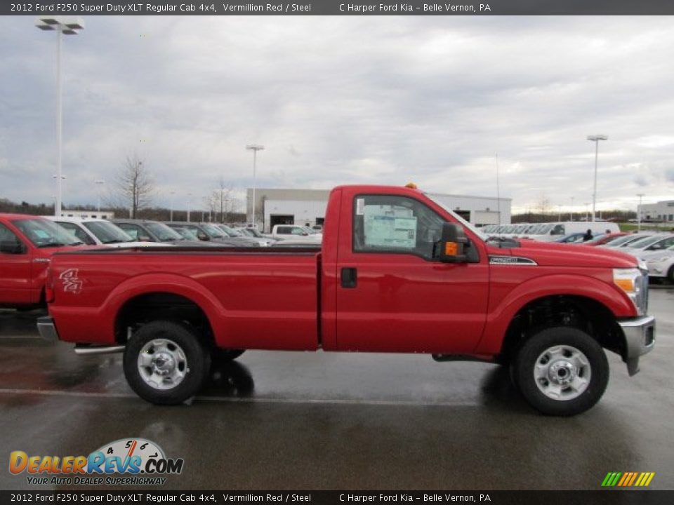 Vermillion Red 2012 Ford F250 Super Duty XLT Regular Cab 4x4 Photo #2