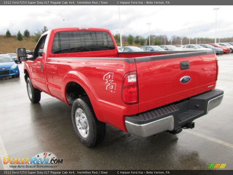 Vermillion Red 2012 Ford F250 Super Duty XLT Regular Cab 4x4 Photo #9