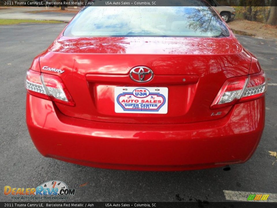 2011 Toyota Camry LE Barcelona Red Metallic / Ash Photo #3