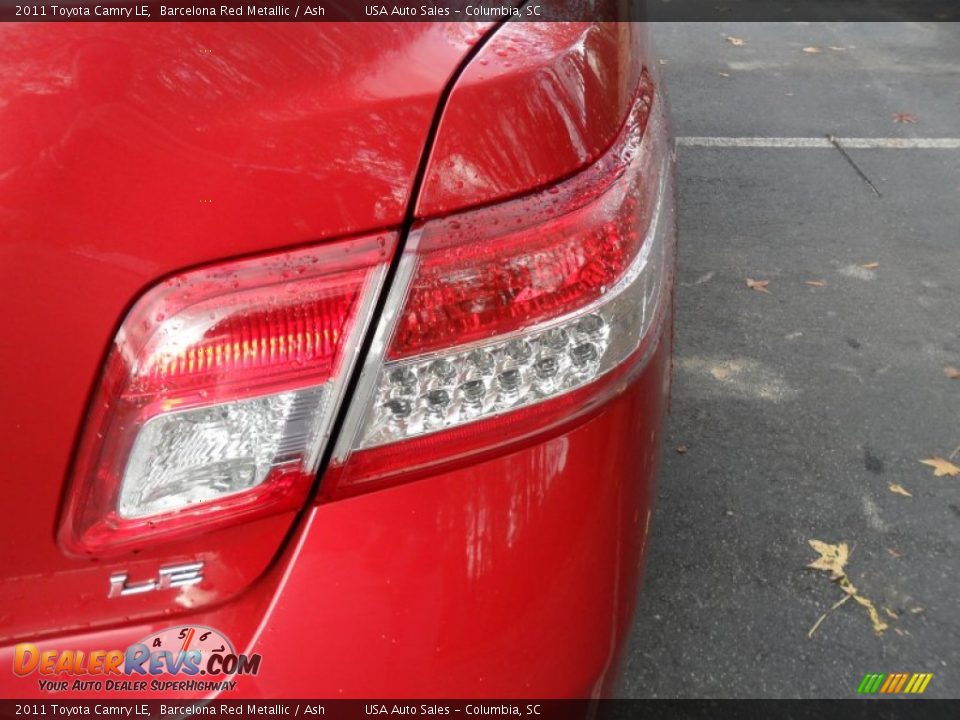 2011 Toyota Camry LE Barcelona Red Metallic / Ash Photo #7