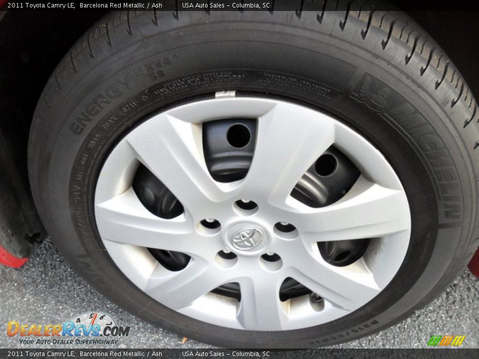 2011 Toyota Camry LE Barcelona Red Metallic / Ash Photo #9
