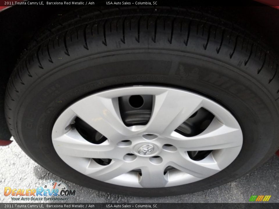2011 Toyota Camry LE Barcelona Red Metallic / Ash Photo #11