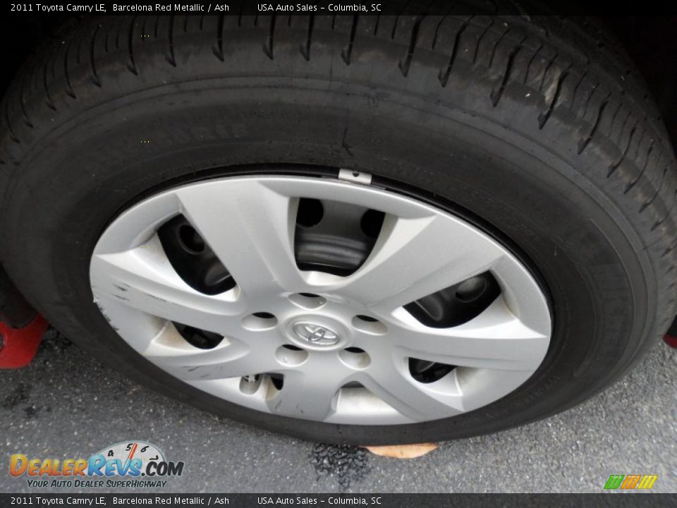 2011 Toyota Camry LE Barcelona Red Metallic / Ash Photo #12