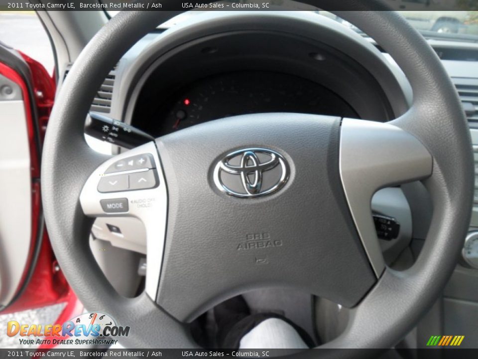 2011 Toyota Camry LE Barcelona Red Metallic / Ash Photo #18