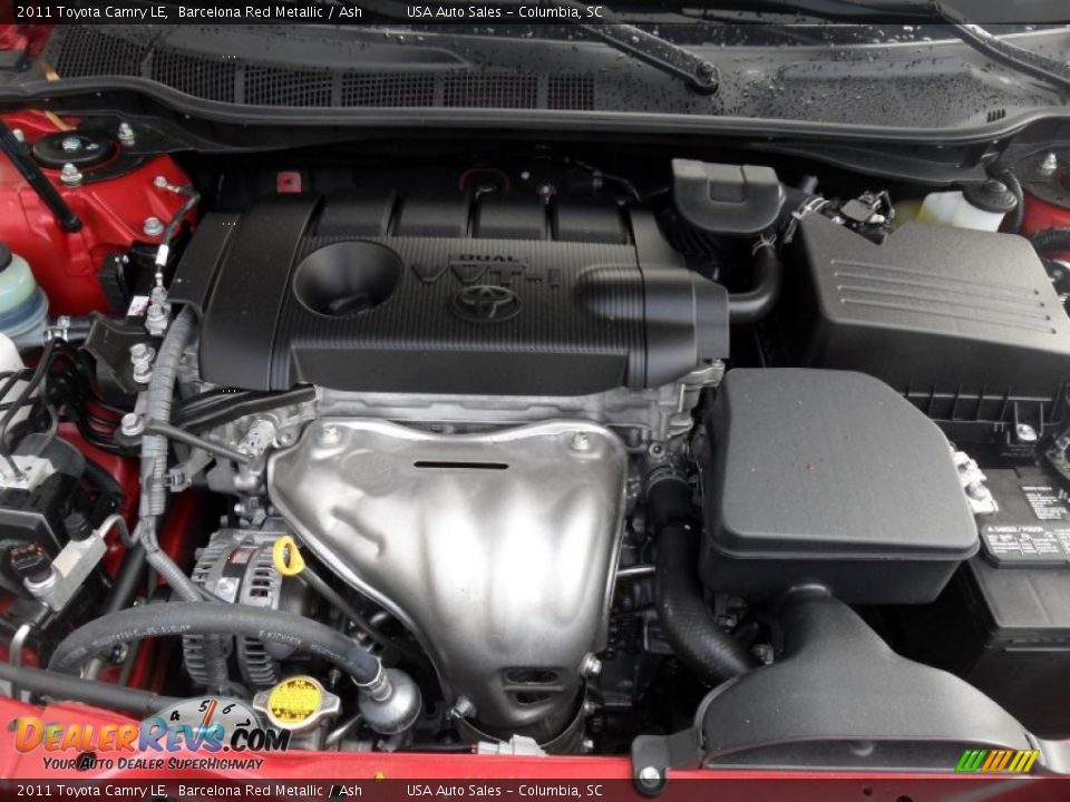 2011 Toyota Camry LE Barcelona Red Metallic / Ash Photo #24