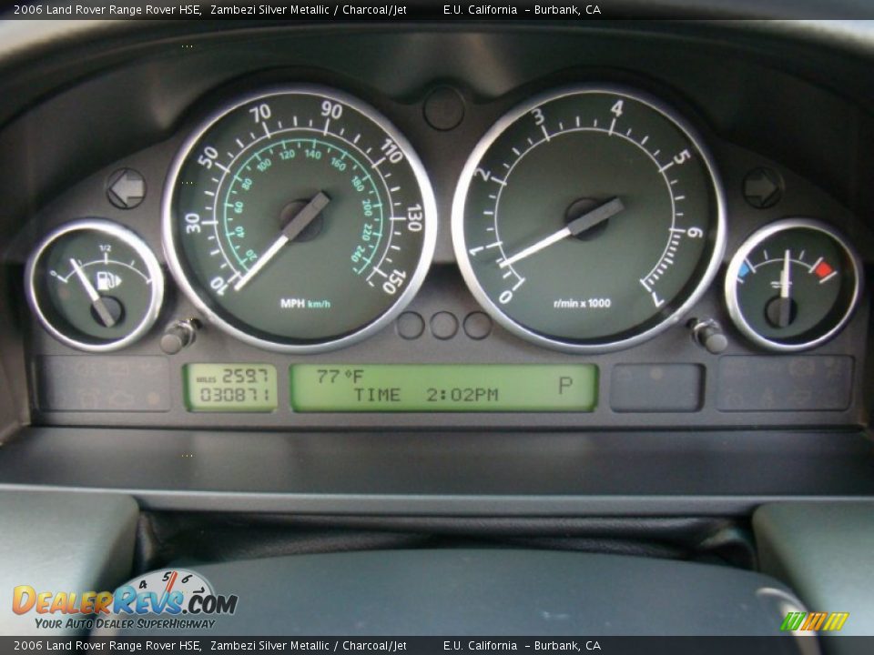2006 Land Rover Range Rover HSE Zambezi Silver Metallic / Charcoal/Jet Photo #20