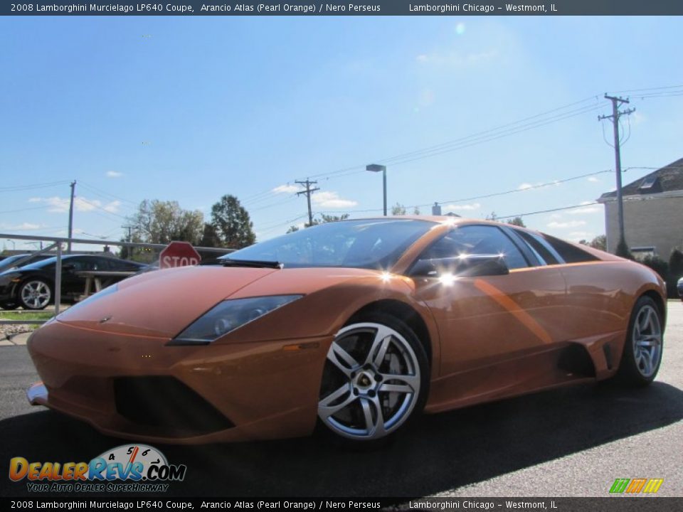 2008 Lamborghini Murcielago LP640 Coupe Arancio Atlas (Pearl Orange) / Nero Perseus Photo #10