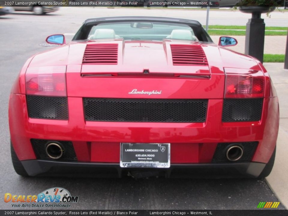 2007 Lamborghini Gallardo Spyder Rosso Leto (Red Metallic) / Blanco Polar Photo #5
