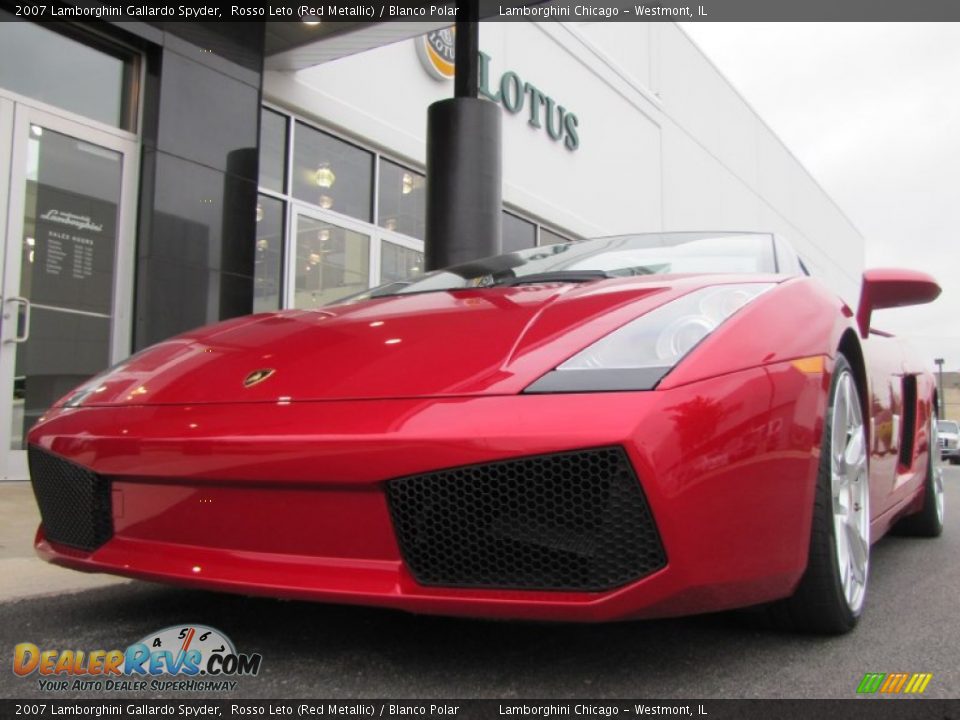 2007 Lamborghini Gallardo Spyder Rosso Leto (Red Metallic) / Blanco Polar Photo #10