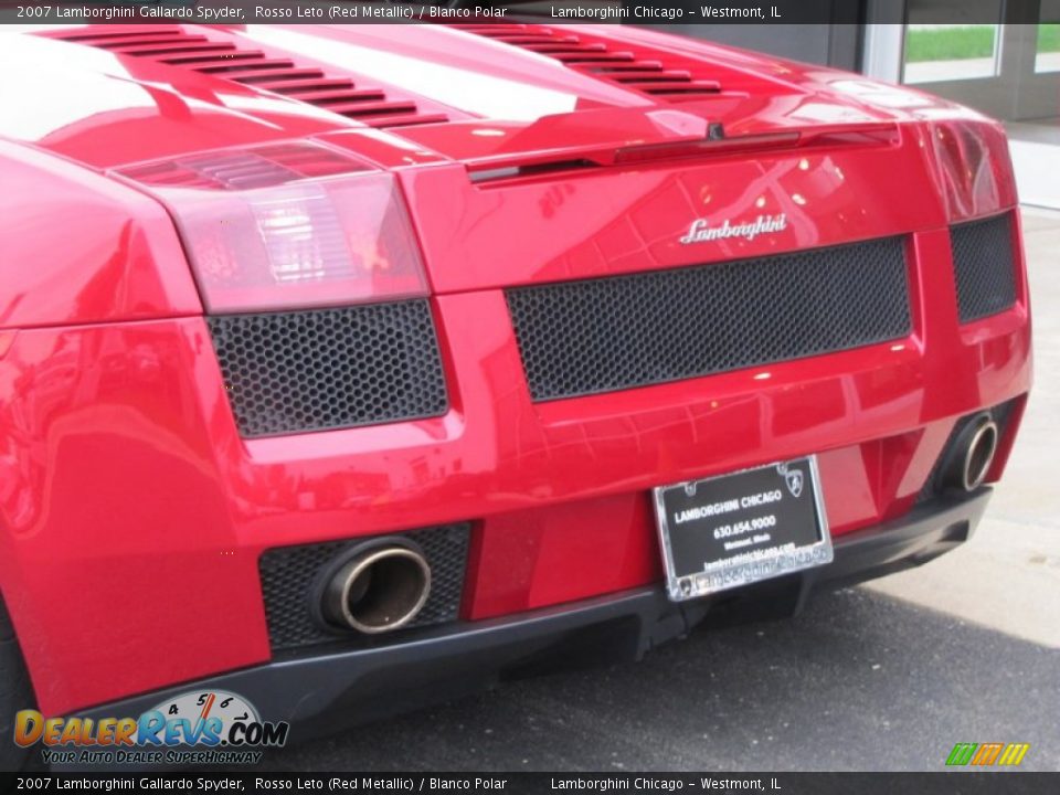 2007 Lamborghini Gallardo Spyder Rosso Leto (Red Metallic) / Blanco Polar Photo #16