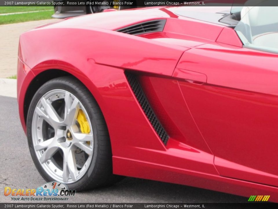 2007 Lamborghini Gallardo Spyder Rosso Leto (Red Metallic) / Blanco Polar Photo #19