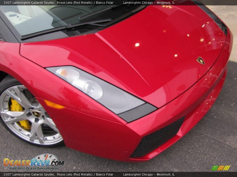 2007 Lamborghini Gallardo Spyder Rosso Leto (Red Metallic) / Blanco Polar Photo #20