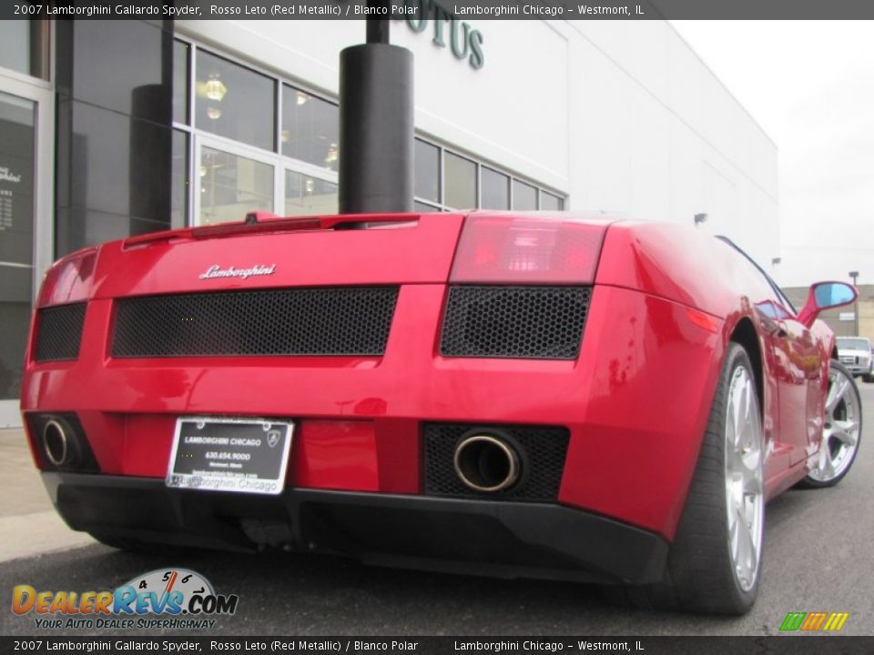 2007 Lamborghini Gallardo Spyder Rosso Leto (Red Metallic) / Blanco Polar Photo #21
