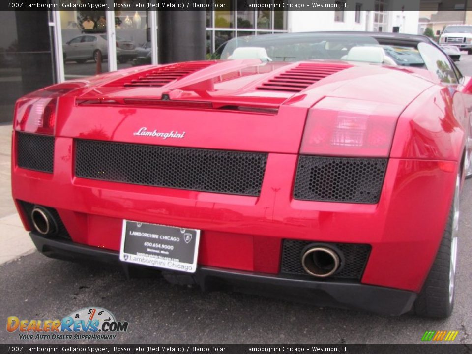 2007 Lamborghini Gallardo Spyder Rosso Leto (Red Metallic) / Blanco Polar Photo #22