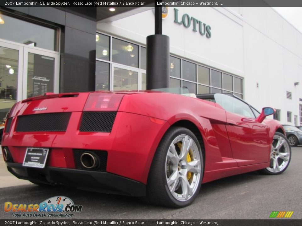 2007 Lamborghini Gallardo Spyder Rosso Leto (Red Metallic) / Blanco Polar Photo #23