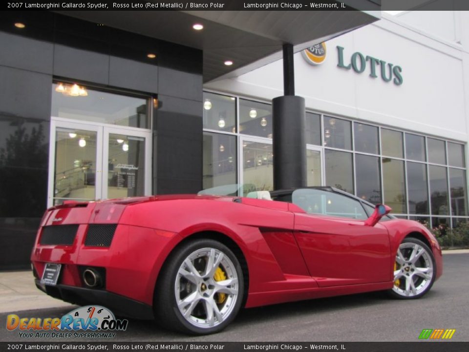 2007 Lamborghini Gallardo Spyder Rosso Leto (Red Metallic) / Blanco Polar Photo #24