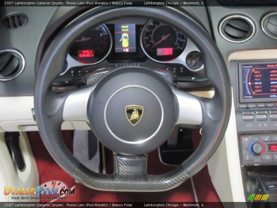 2007 Lamborghini Gallardo Spyder Steering Wheel Photo #26