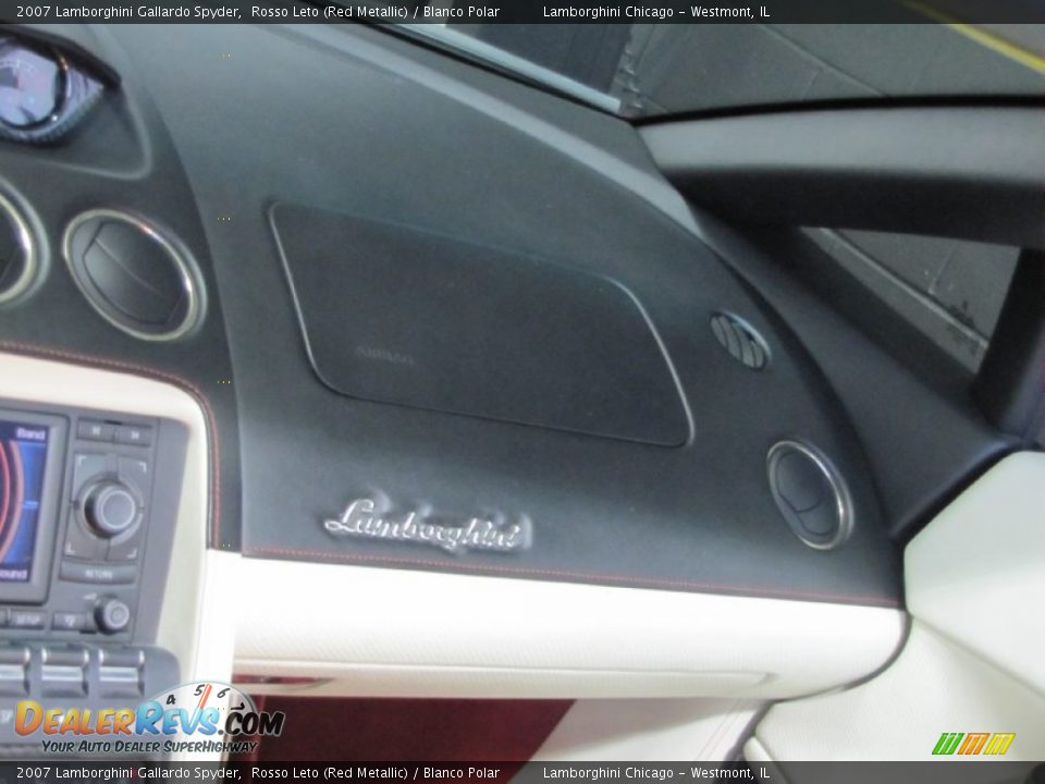2007 Lamborghini Gallardo Spyder Rosso Leto (Red Metallic) / Blanco Polar Photo #34
