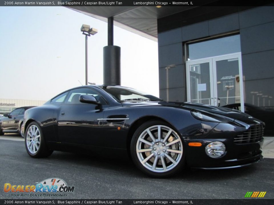 2006 Aston Martin Vanquish S Blue Sapphire / Caspian Blue/Light Tan Photo #1