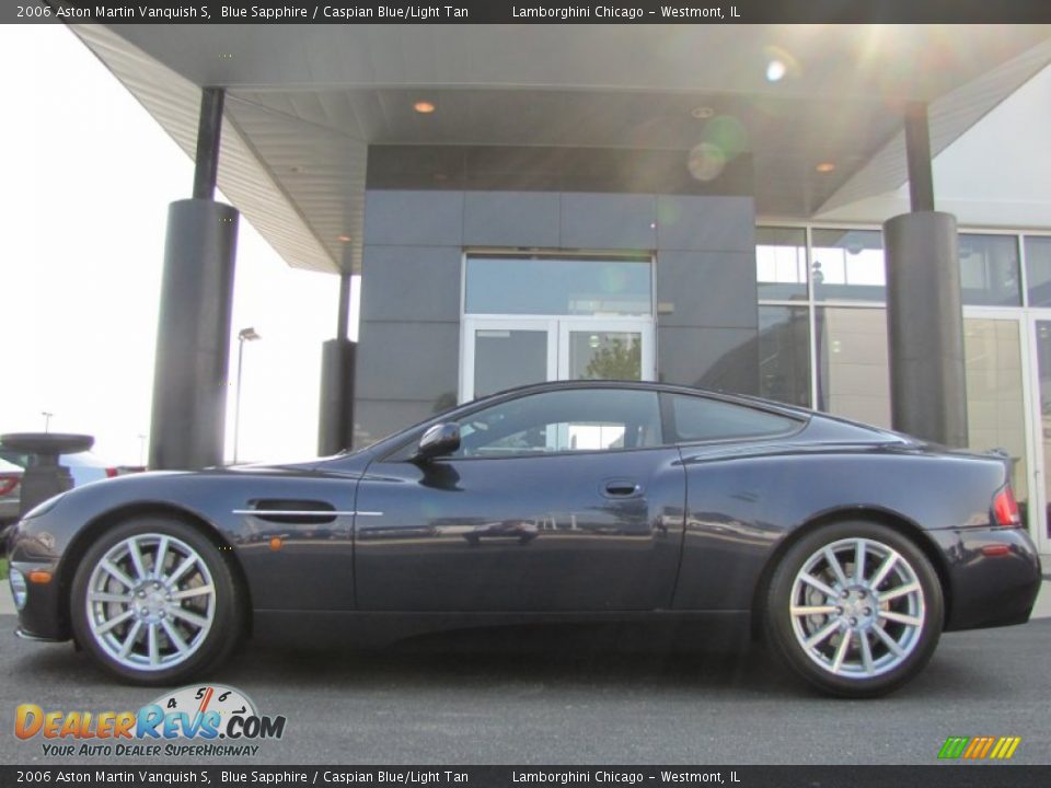 2006 Aston Martin Vanquish S Blue Sapphire / Caspian Blue/Light Tan Photo #2