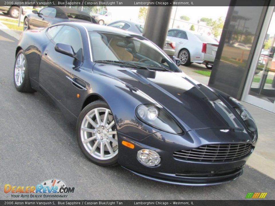 2006 Aston Martin Vanquish S Blue Sapphire / Caspian Blue/Light Tan Photo #4