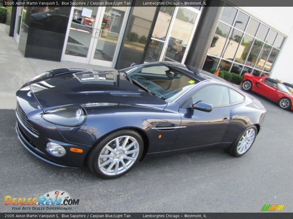 2006 Aston Martin Vanquish S Blue Sapphire / Caspian Blue/Light Tan Photo #5
