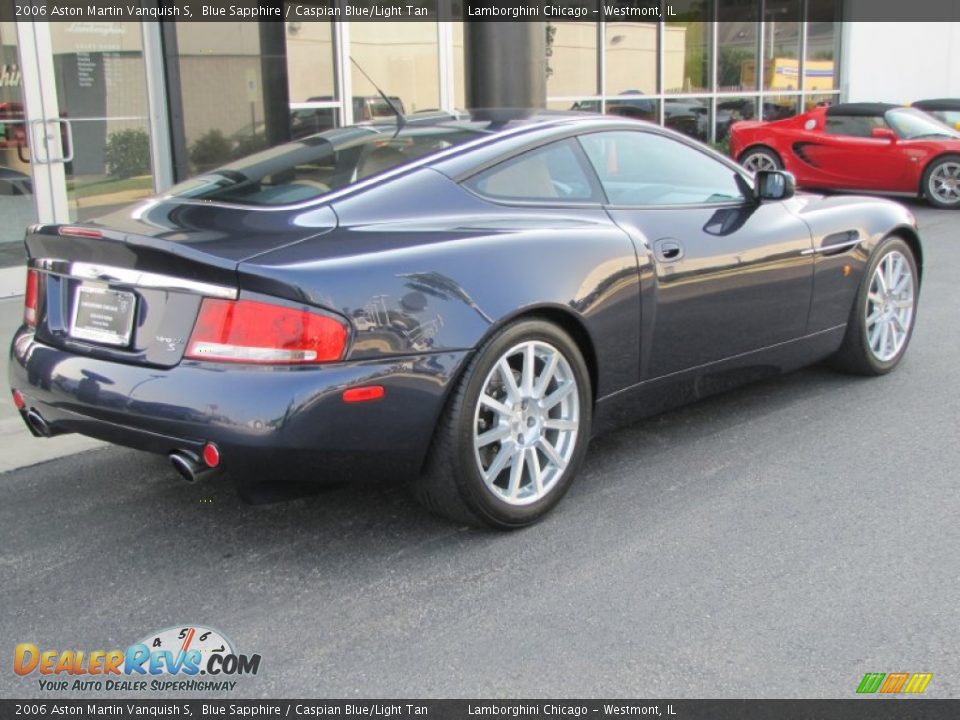 2006 Aston Martin Vanquish S Blue Sapphire / Caspian Blue/Light Tan Photo #6