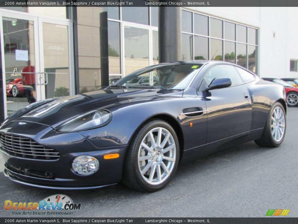 2006 Aston Martin Vanquish S Blue Sapphire / Caspian Blue/Light Tan Photo #7