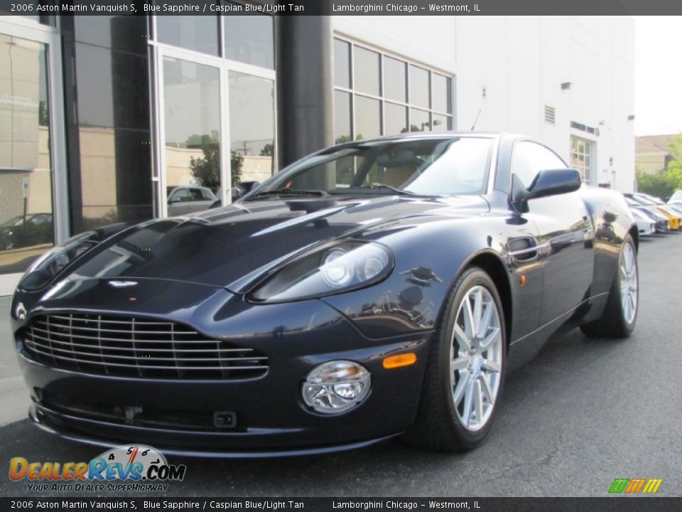 2006 Aston Martin Vanquish S Blue Sapphire / Caspian Blue/Light Tan Photo #8