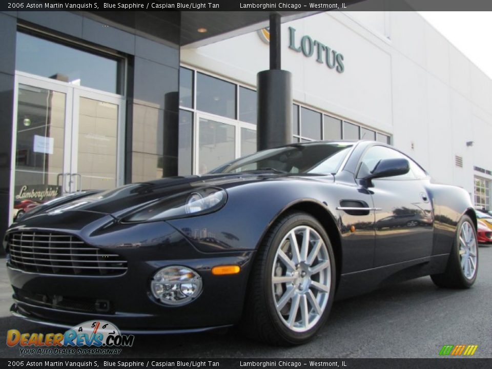 2006 Aston Martin Vanquish S Blue Sapphire / Caspian Blue/Light Tan Photo #11