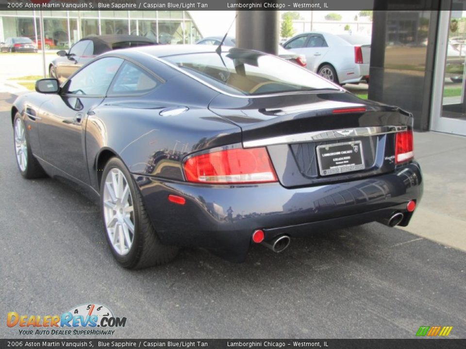 2006 Aston Martin Vanquish S Blue Sapphire / Caspian Blue/Light Tan Photo #13