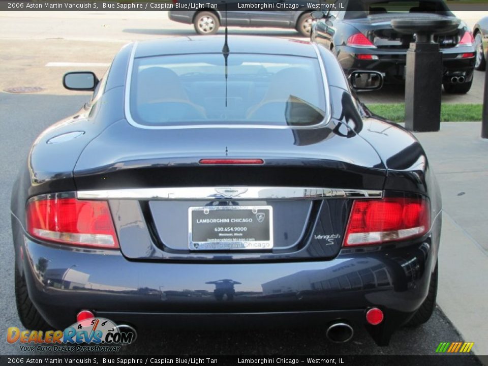 2006 Aston Martin Vanquish S Blue Sapphire / Caspian Blue/Light Tan Photo #14