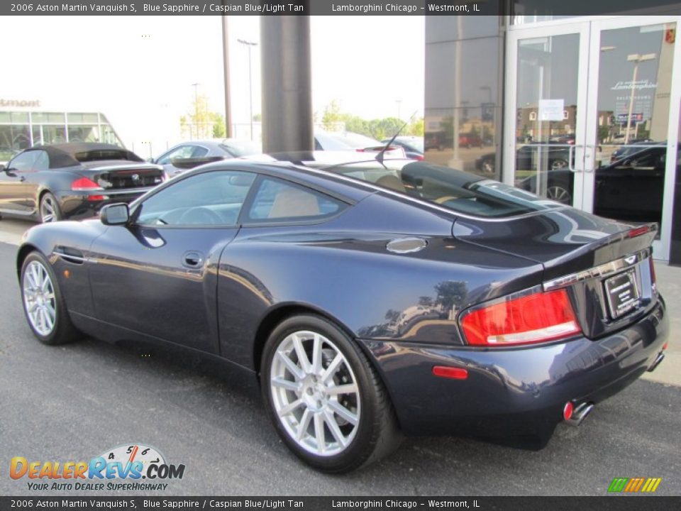 2006 Aston Martin Vanquish S Blue Sapphire / Caspian Blue/Light Tan Photo #17